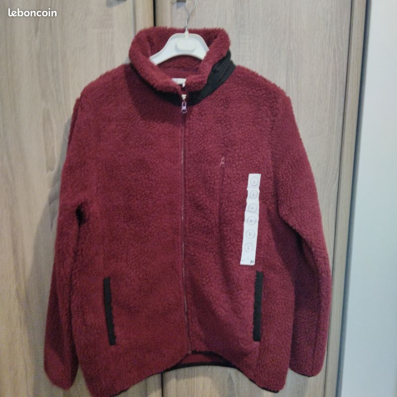 Veste polaire femme bordeaux (image 1)