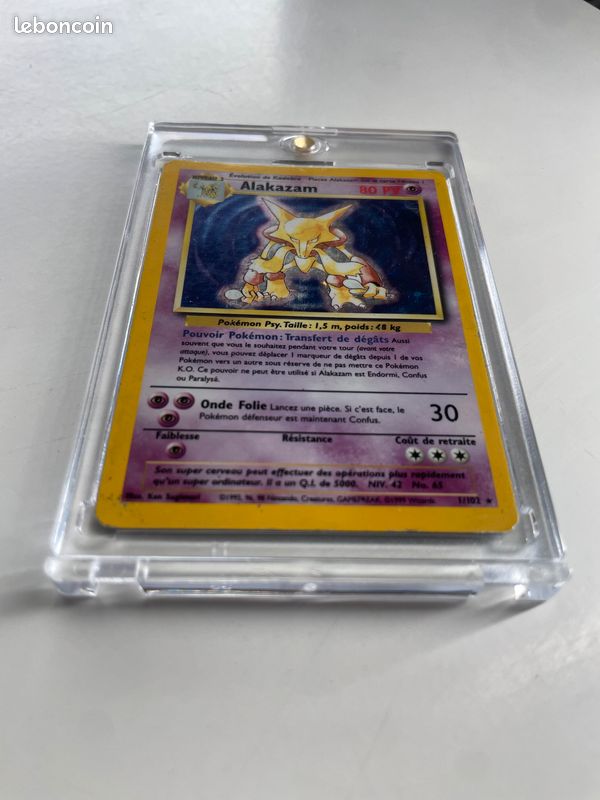 alakazam pokemon card 1/102 Alakazam Base Set Holo Unlimited 1/102 CGC 9