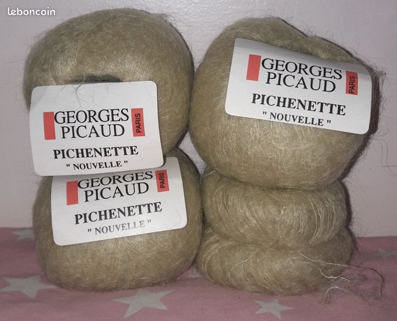 Lot De 3 Pelotes Laine George Picaud Bergère De France - Ancien, Neuf, Made In France