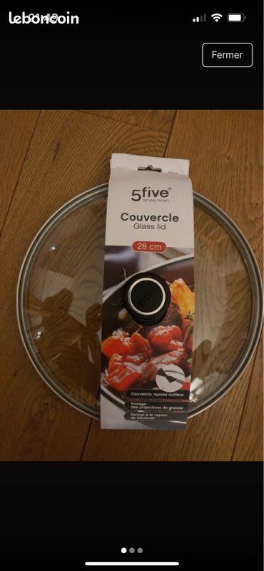 Couvercle En Verre 28 Cm 5five - Compatible Casseroles Et Poêles
