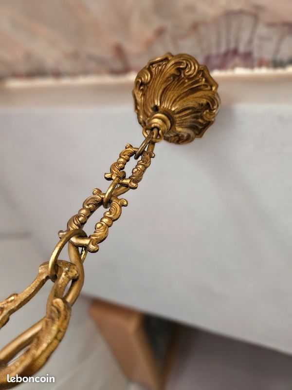 Lustre chandelier 5 branches bronze Lumalux (image 4)