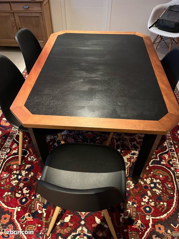 Table séjour bois relookée (image 1)