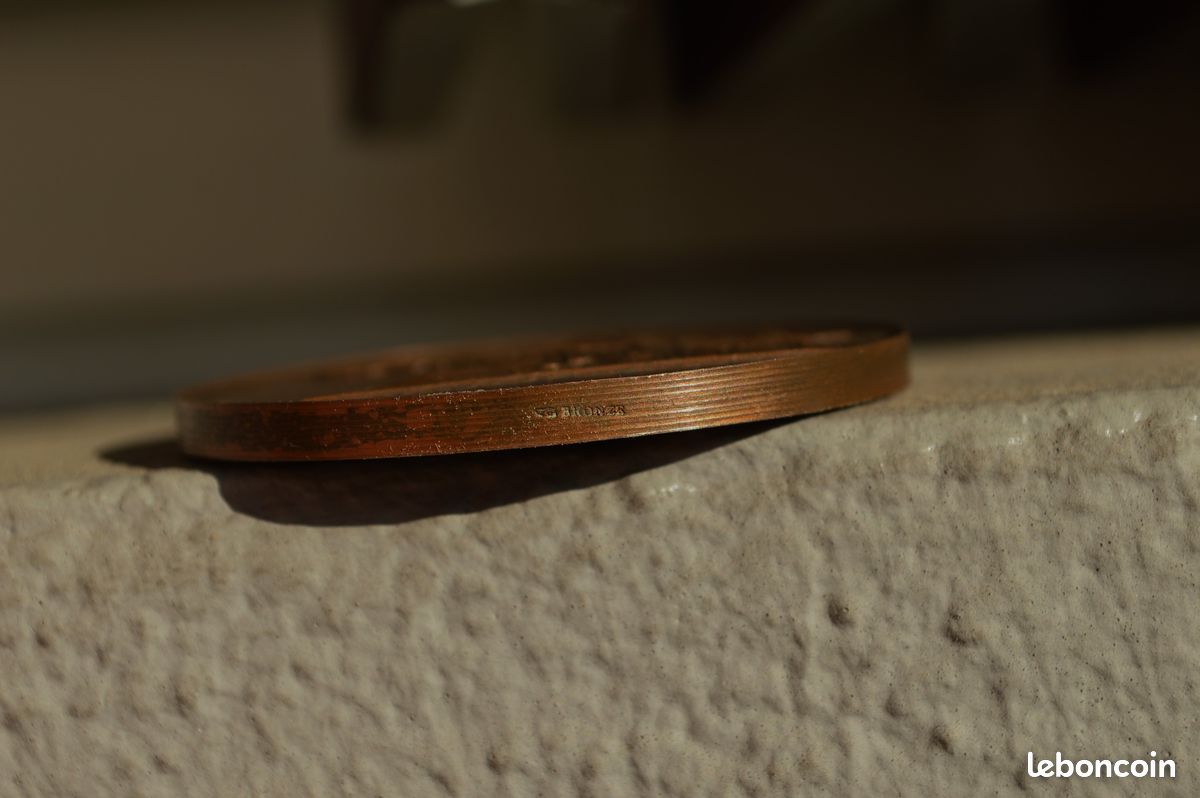 Medaille De Table Bronze Arthur Bertrand Rene Baudichon Bleriot