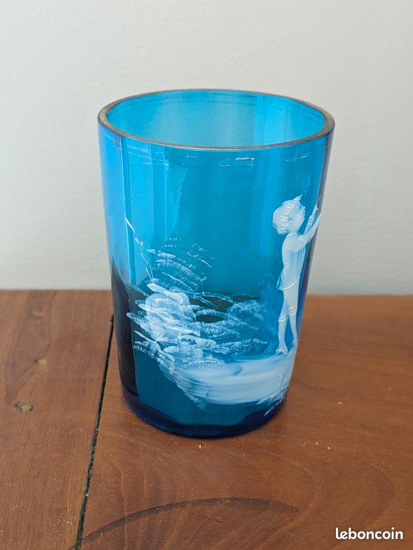 Grande Boîte ou Bonbonnière sur Pied Verre Émaillé Mary Grégory Verre Claire | eBay