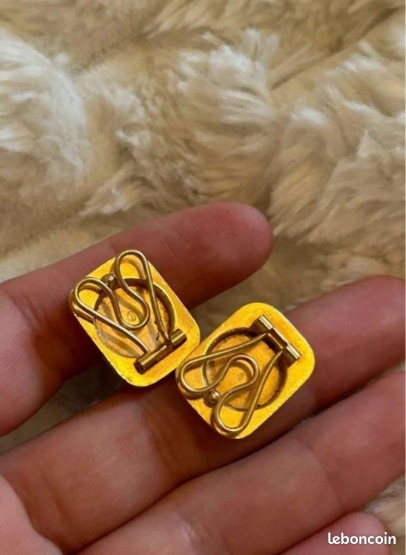 Lot De 2 Paires De Boucles D'oreilles – Plaqué Or Poinçonné – Clous – Neuves