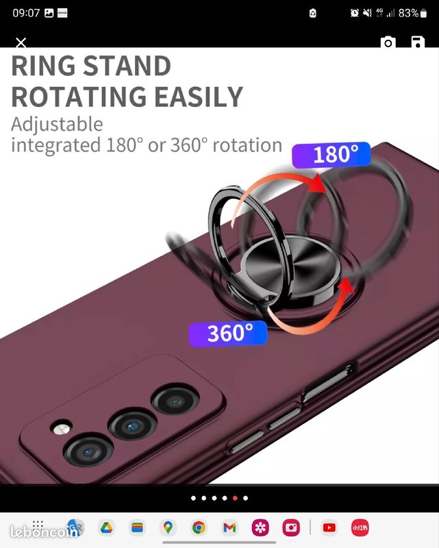 Coque samsung galaxy fold z 3 noir (image 3)