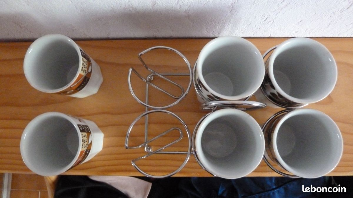 Tasses (6) Latte Macchiato sur présentoir - (image 3)