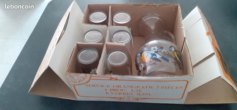 Six verres orangeade en cristal