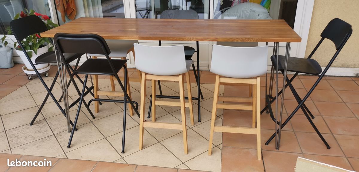 4 tabourets de bar pliables IKEA noir (image 3)