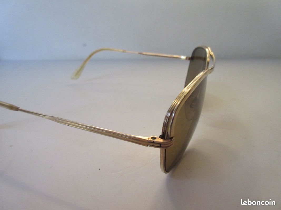 Lunettes soleil Navigateur années 50 : " laminé or " (image 6)