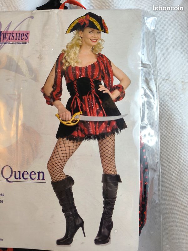 Déguisement Halloween adulte femme pirate sexy taille XS costume cosplay (image 2)