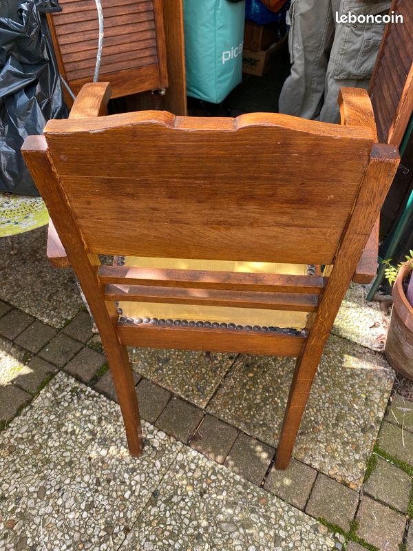 Chaise fauteuil en bois (image 4)