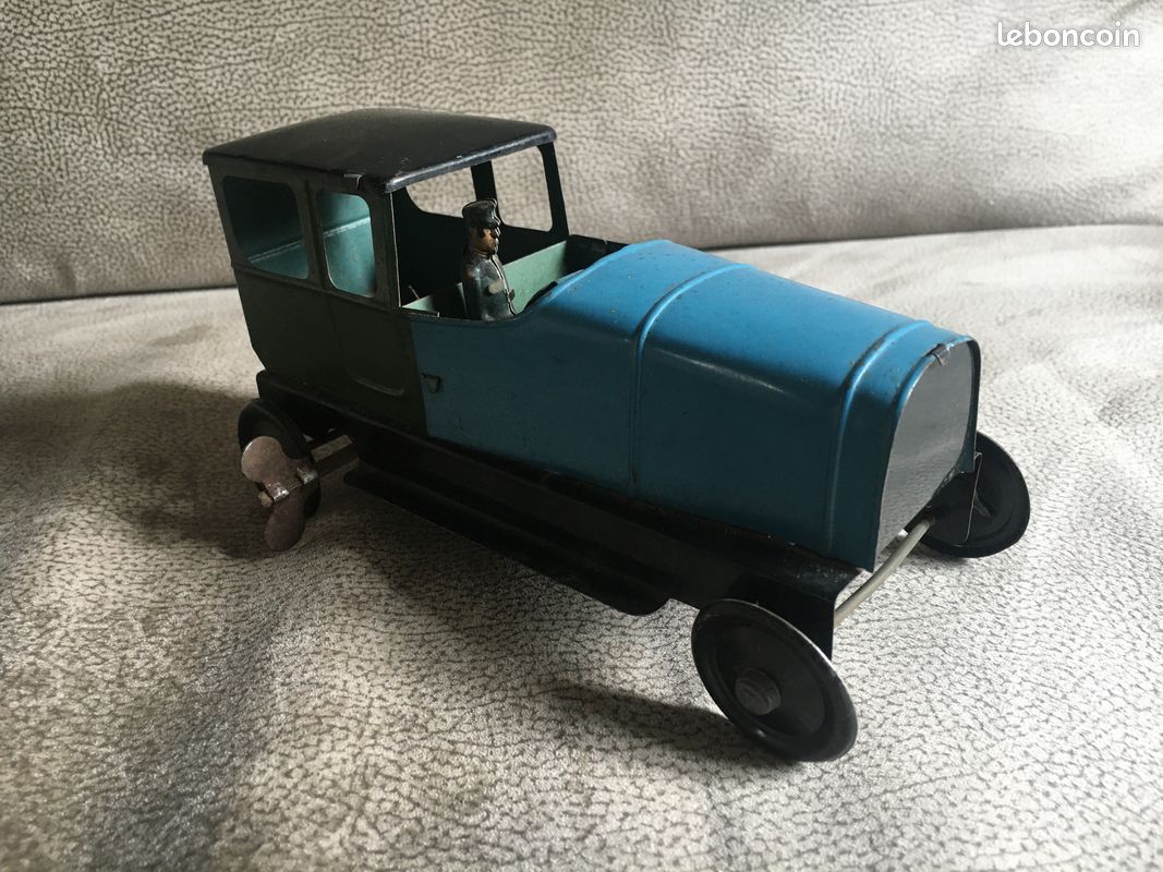 ANCIEN JOUET EN Tôle Voiture Verte Bicolores France 2003 Mécanique Ressort EUR 10,00 - FR