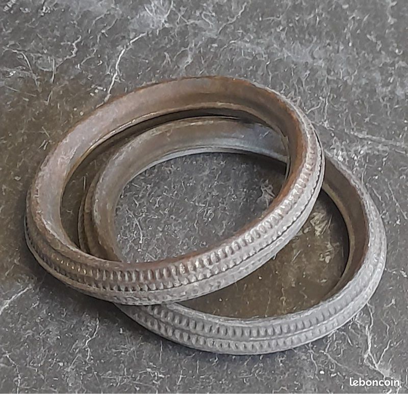 Anciens anneaux en bronze O fournitures dartisanat bague de - France