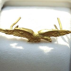 Broche Badge Vintage AIR FRANCE Chef De Cabine - Métal Chromé Et Doré - Rare
