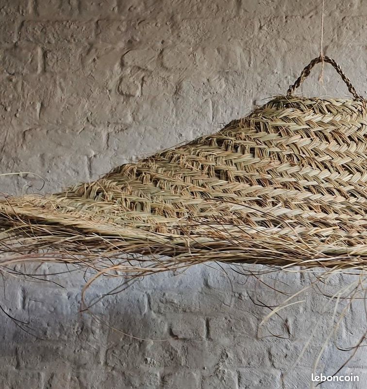 Suspension Bohème Tressée En Fibre Naturelle Alfa – Style Artisanal Et Chaleureux