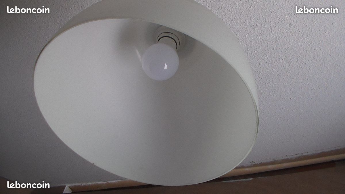 Lustre opaline, tige forme tulipe( 2 disponibles)a l'unité ou en lot de 2 (image 2)