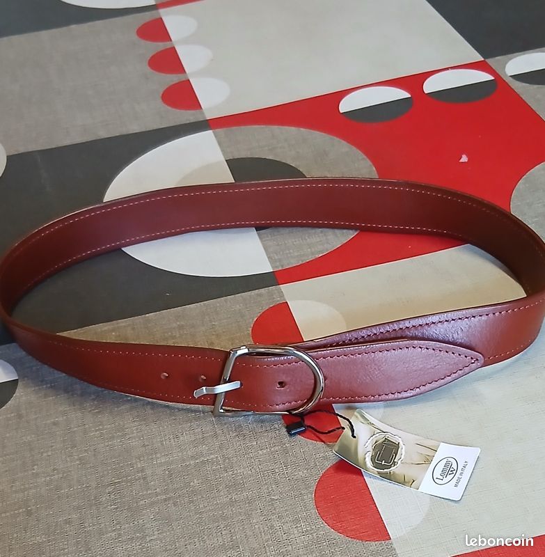 Ceinture en Cuir Vachette Homme Boucle en Métal Automatique Marron