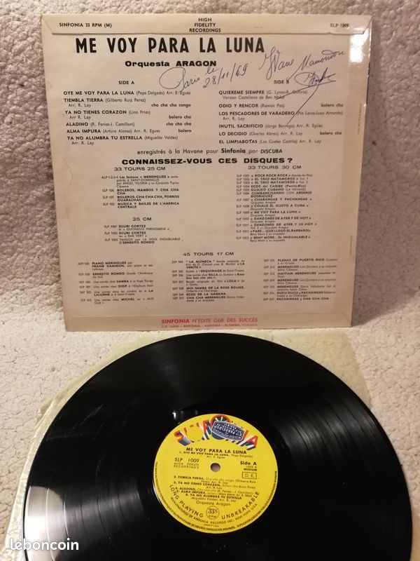 Vinyle rare - Orquesta Aragon - Me Voy Para La Luna - Musique cubaine (image 2)