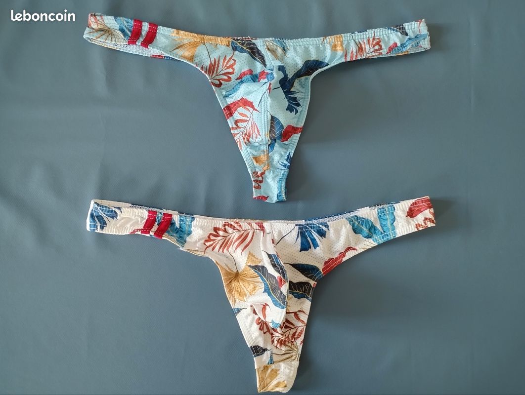 Lot de 2 strings pour homme motif imprimé taille M #6 - Vêtements
