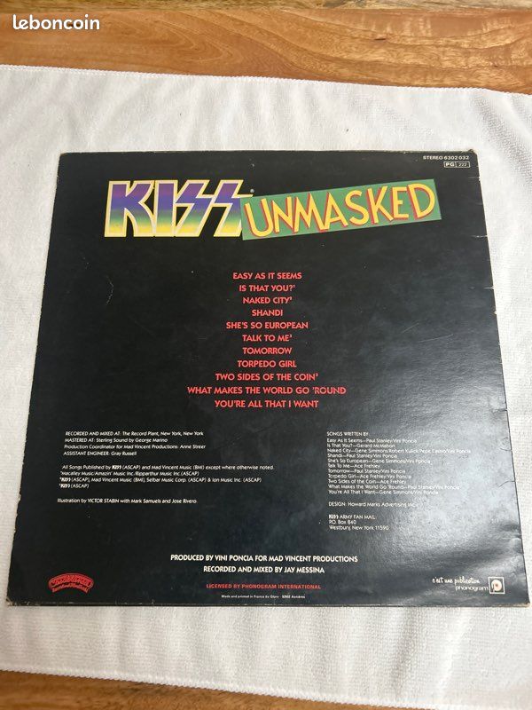 Vinyle 33. Tours kiss (image 2)