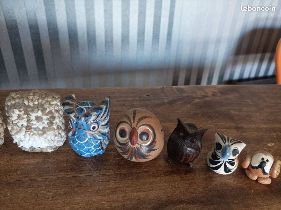 Lot de 9 statuettes de Chouettes et Hiboux (image 3)