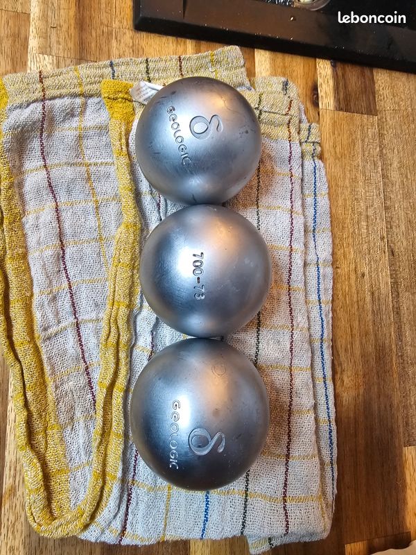 3 Boules De Pétanque Obut Inox, Modèle 73/700, Occasion, Fabrication Française