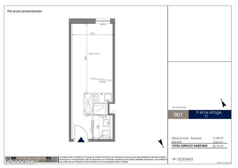 Appartement a louer palaiseau - 1 pièce(s) - 20 m2 - Surfyn