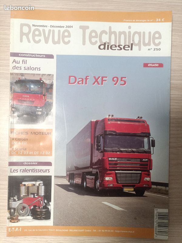 Revue / Manuel Technique Diesel Pour Camions DAF - Occasion - Pour Mécanos Pros