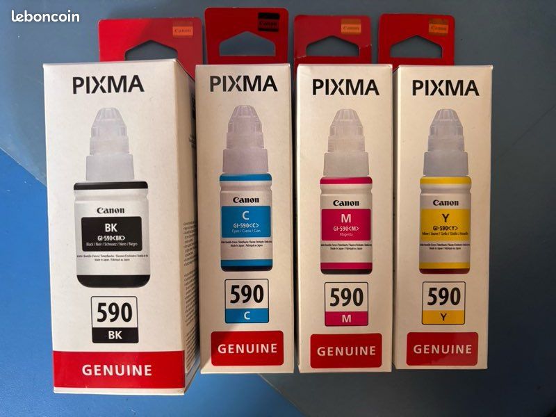 4 Bouteilles D'encre Compatibles Canon GI-51 – Set Noir Cyan Magenta Jaune