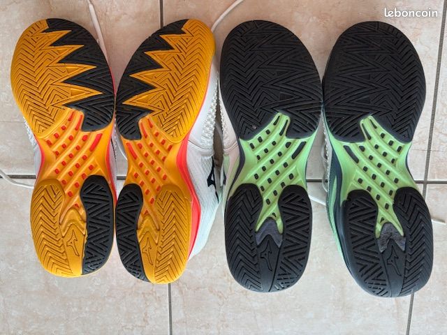 2 paires de chaussures tennis Mizuno WAVE EXCEED TOUR 6 AC taille 44 (image 3)