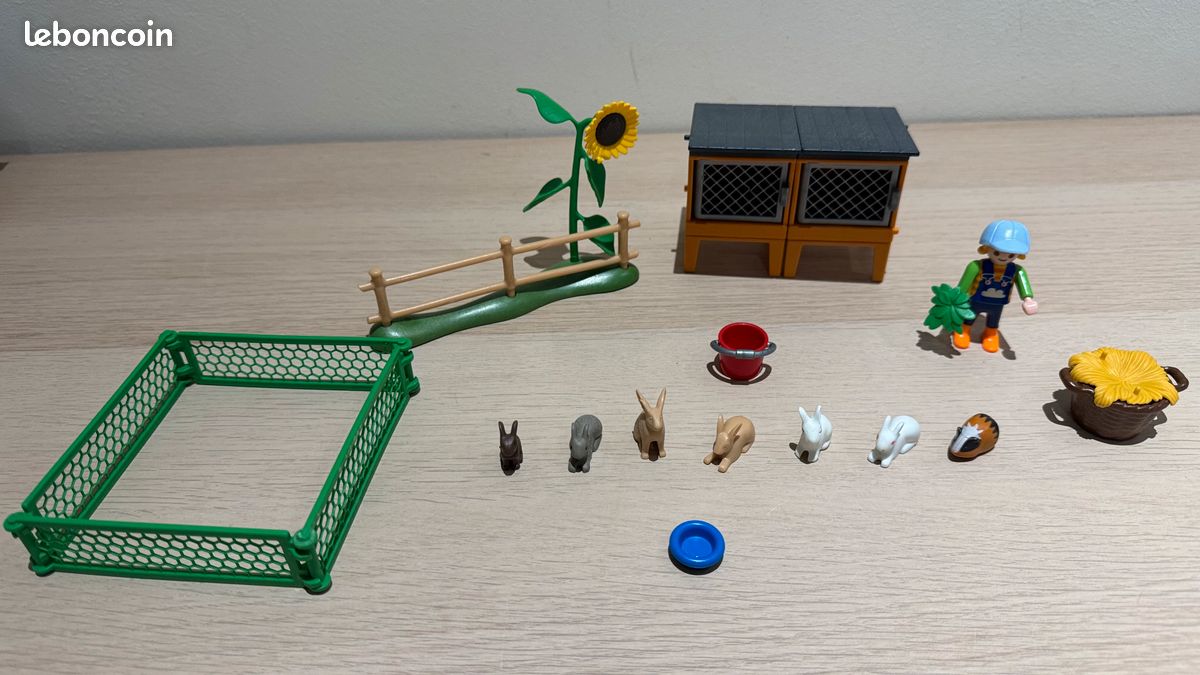 Joli Clapier à Lapins Playmobil 5123 - Pour La Ferme, La Maison Ou Le Jardin