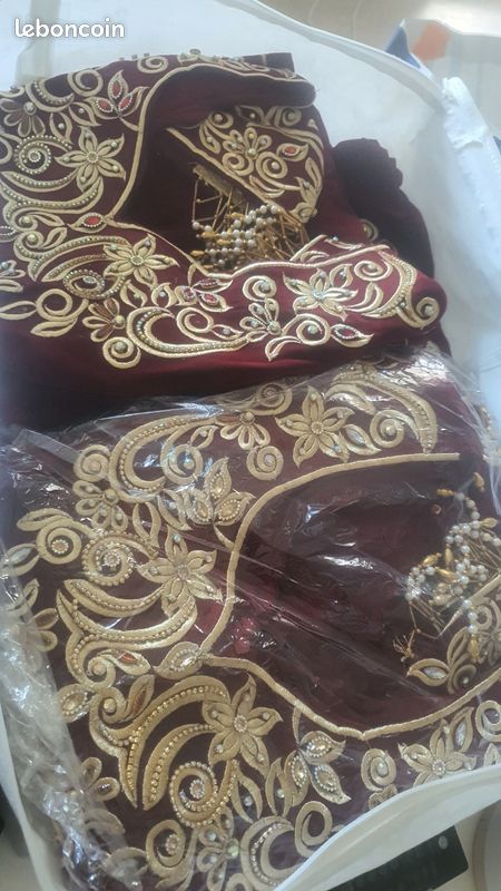 Robe i en velours nvites henna (image 1)