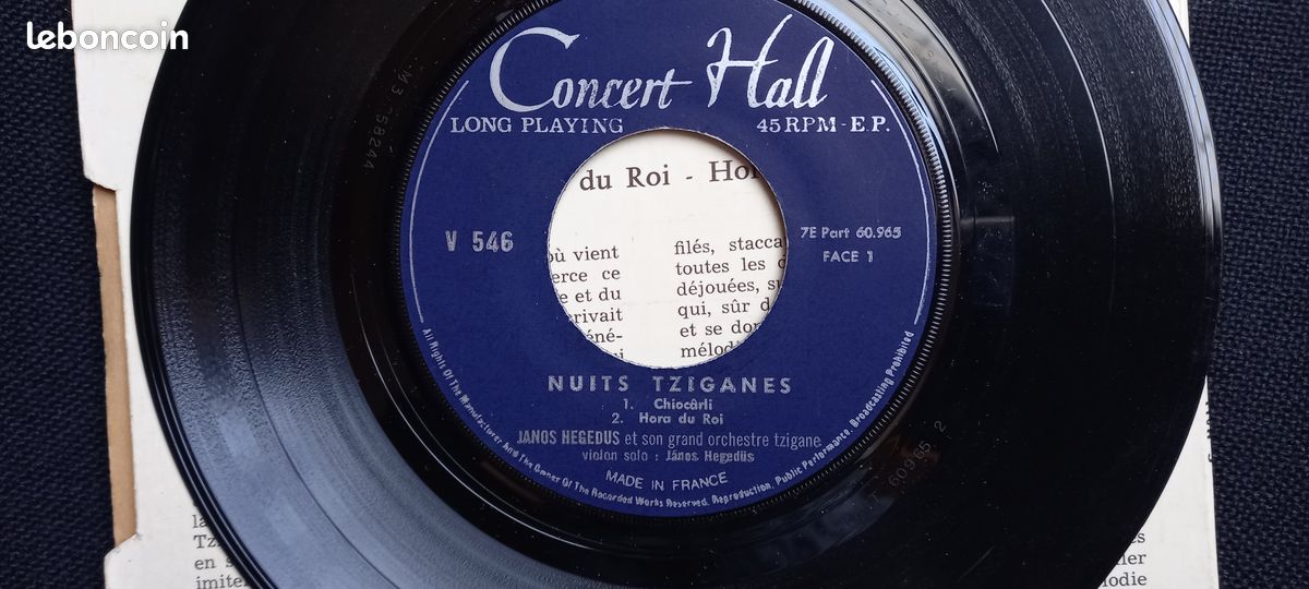 Nuits Tziganes. Disque Vinyle 45 Tours (image 4)