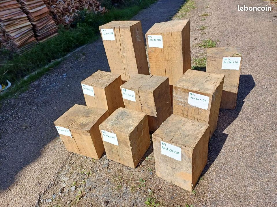 Lot de cubes en chêne massif bruts (image 3)