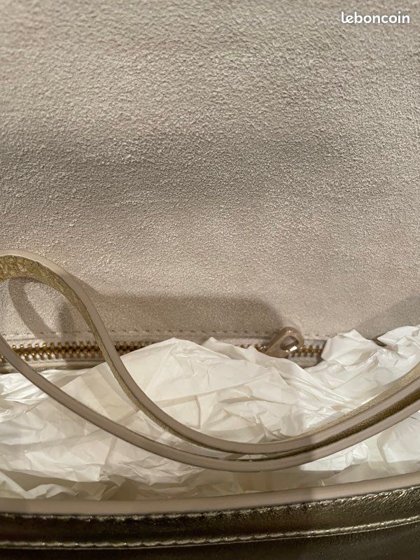 Sac à main à bandoulière neuf Cosmoparis cuir doré (image 6)