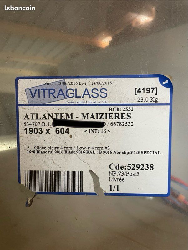 Fenêtre 2 vantaux à la française PVC double vitrage (image 6)