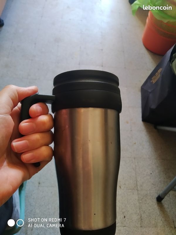 Mug isotherme 400ml inox thermos a café (image 2)