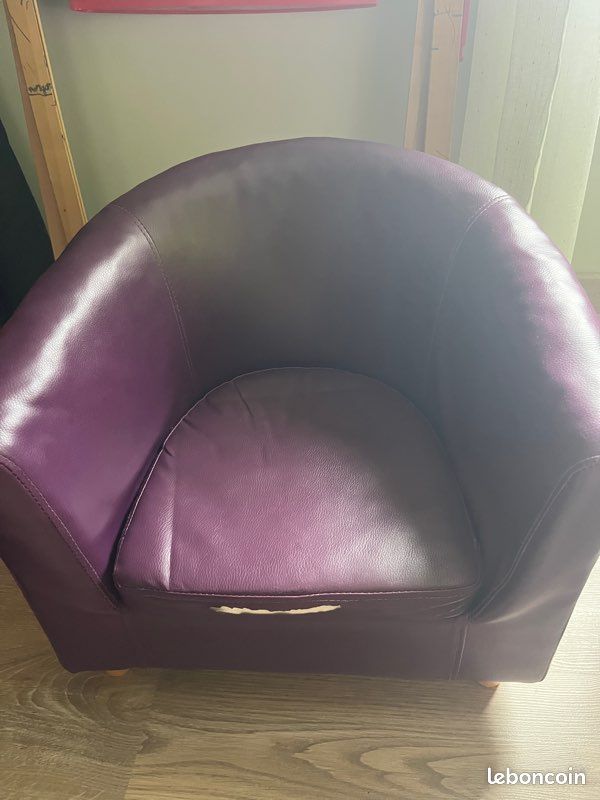 Fauteuil cabriolet enfant similicuir (image 2)
