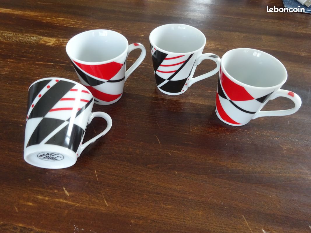 Service à café 8 tasses décor graphique (image 3)