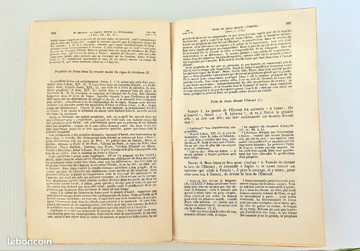 1856- Religion protestante- 2 tomes- Harmonie et commentaire pratique et populaire (image 2)
