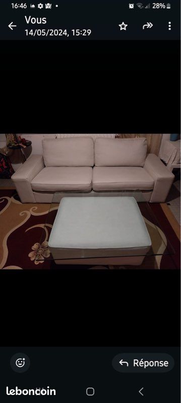 Canapé avec table basse à coffre (image 1)