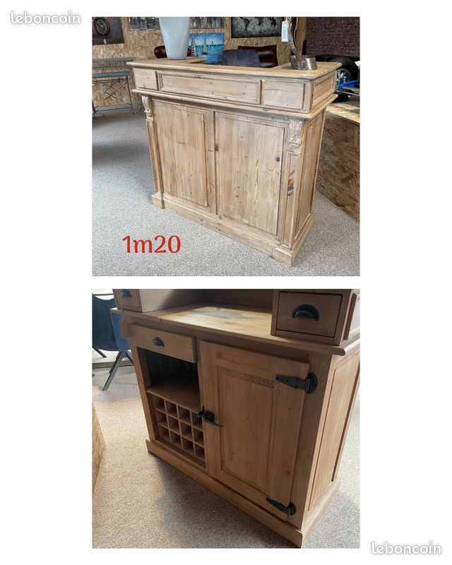 Bar / Comptoir en Bois Naturel (Neuf) - Decoduweb - Livraison Offerte (image 5)