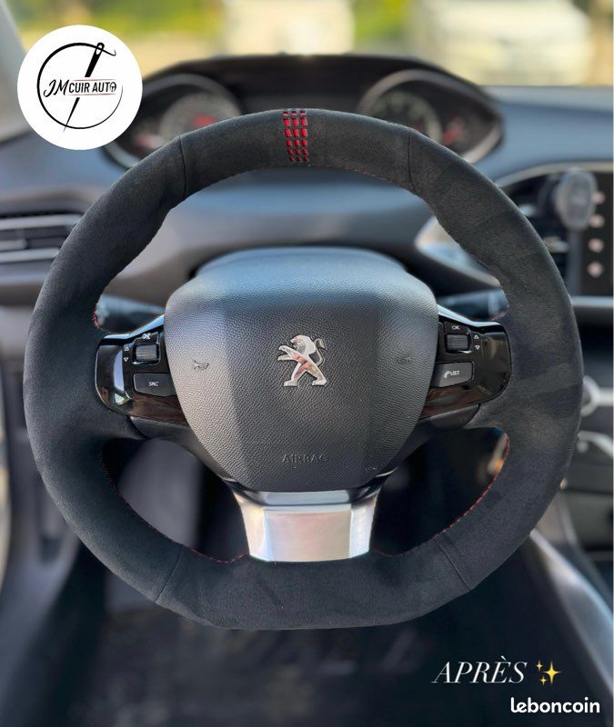 Volant SEAT Exeo Multifonction Alcantara & Carbone Avec Airbag - Remis à Neuf Comme Neuf