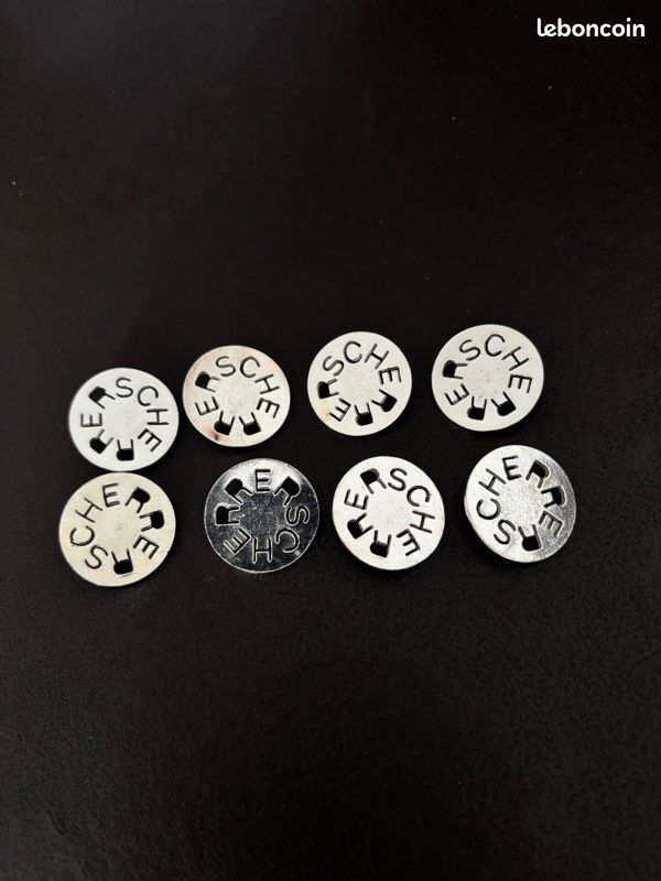 Lot De 6 Gros Boutons Vintage Gris Transparent 2,7 Cm - Référence 3119, Occasion