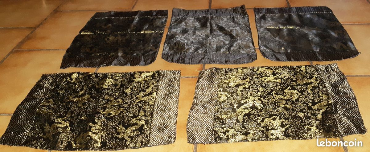 Lot nappe serviette napperon set de table porte serviette baguette couvert+ donne (image 1)