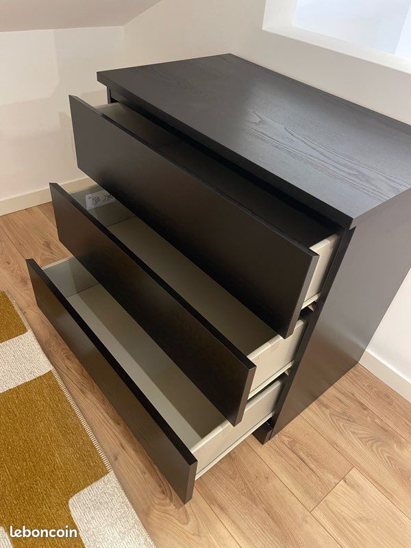 Commode 3 tiroirs MALM IKEA (image 2)