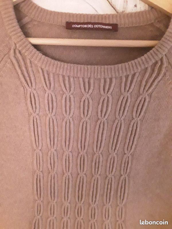Pull comptoir des cotonniers camel, taille XS (image 2)