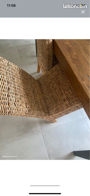 Lot de chaises en paille (image 2)