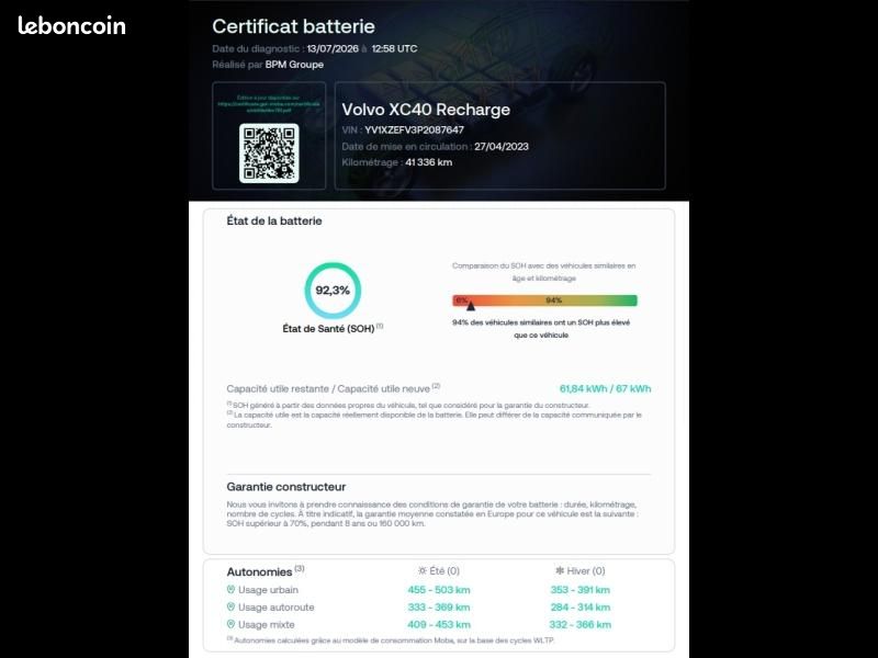 Volvo XC40 Recharge 231ch Start EDT (image 28)